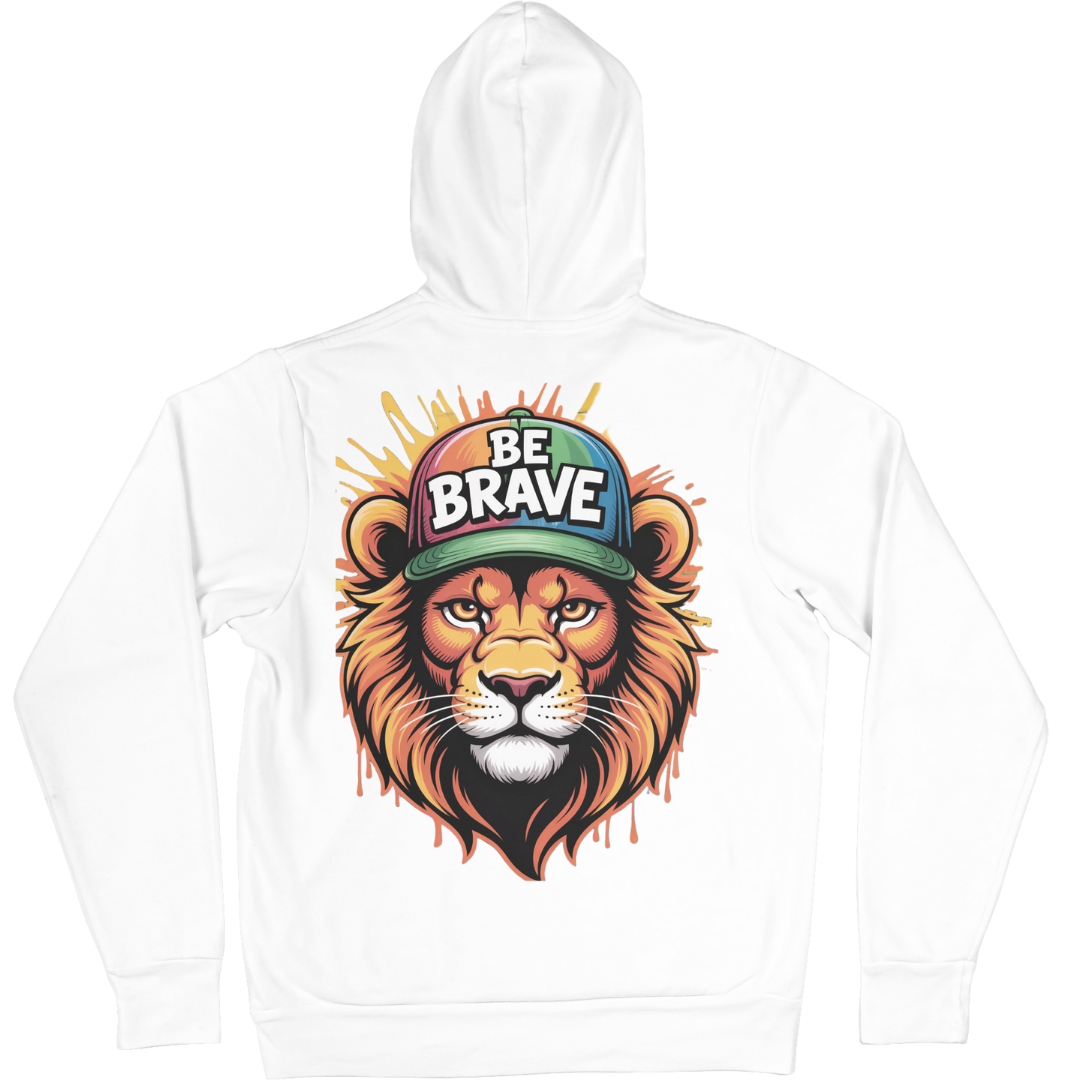 الأسود خامة قطن 100% ميلتون "Be Brave – You Are Strong Enough" هودى