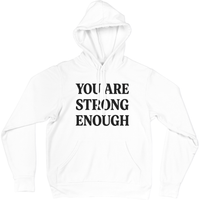 الأسود خامة قطن 100% ميلتون  "Be Brave – You Are Strong Enough" هودى