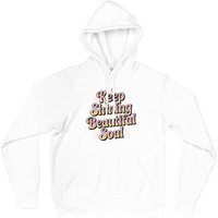 خامة ميلتون 100%قطن "Keep Shining Beautiful Soul"هودى