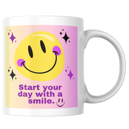 مج "Start Your Day with a Smile" – بداية يومك بابتسامة 😊