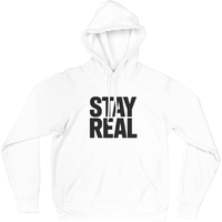 تصميم جريء بلمسة قوة Stay Real – هودي
